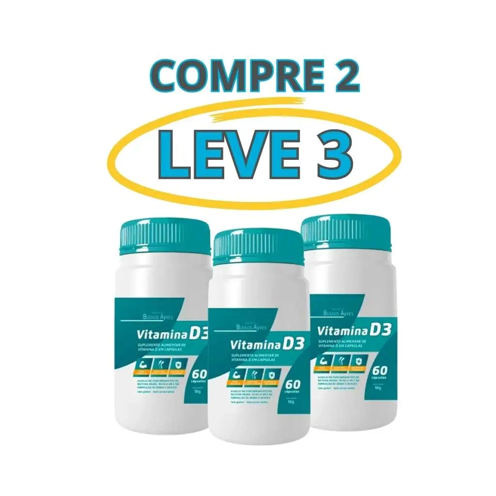Imagem do 3x Vitamina D3 60caps