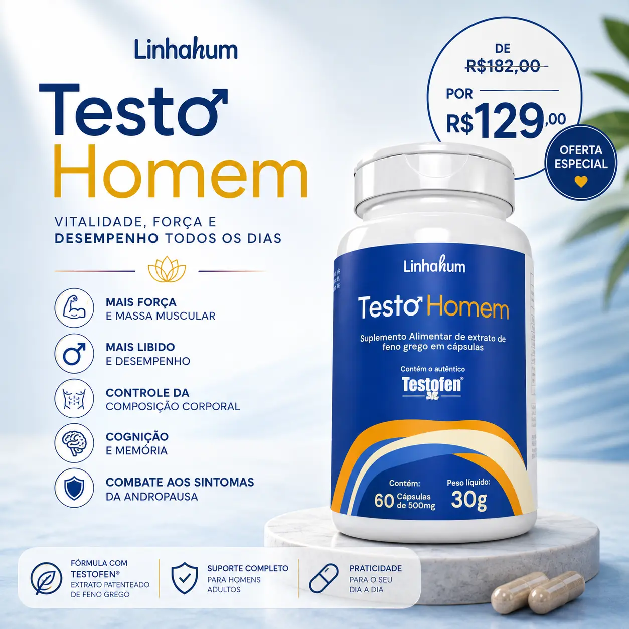 Imagem do Testo Homem Linhahum