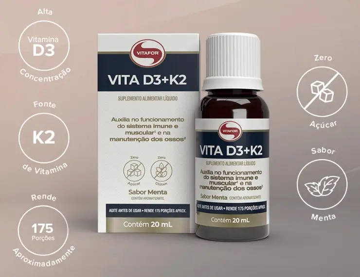 Imagem do Vitamina D + K2